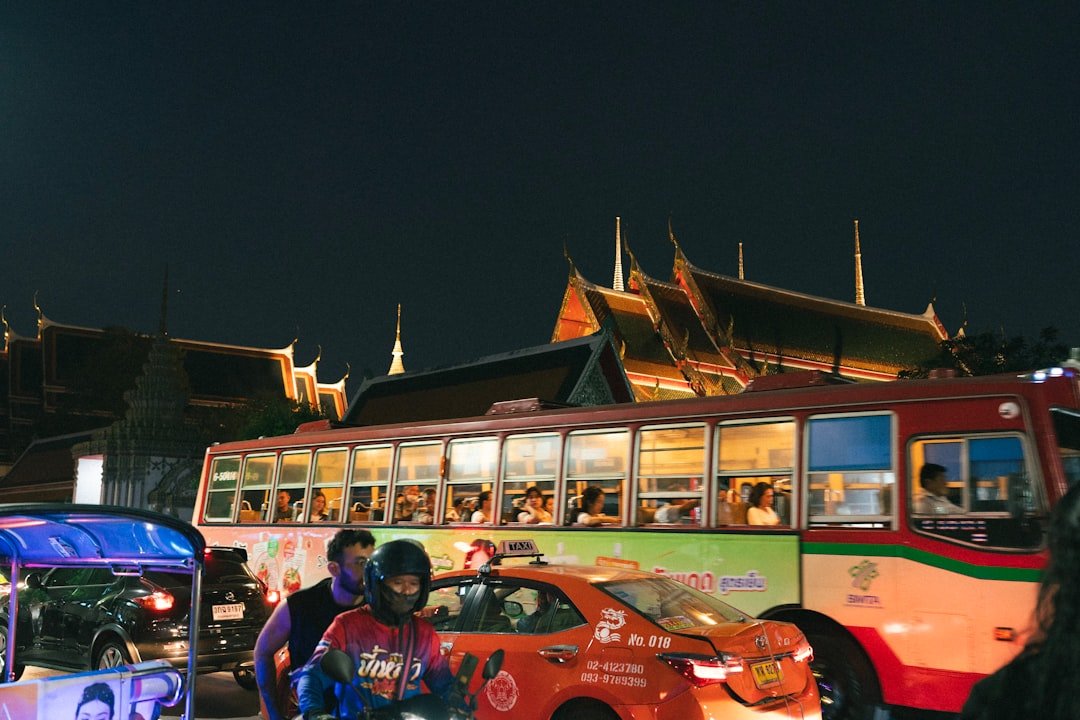 Aerial view of Bangkok International Motor Show 2026 exhibition halls at IMPACT Muang Thong Thani with crowds and vehicle displays